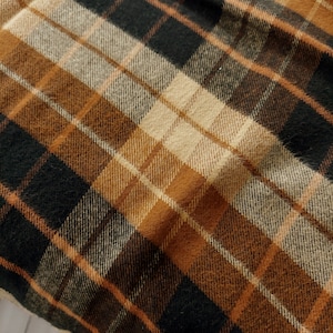 Brown, Black, Tan Plaid Flannel WINDSTAR WN-076 Cotton Flannel Fabric ...