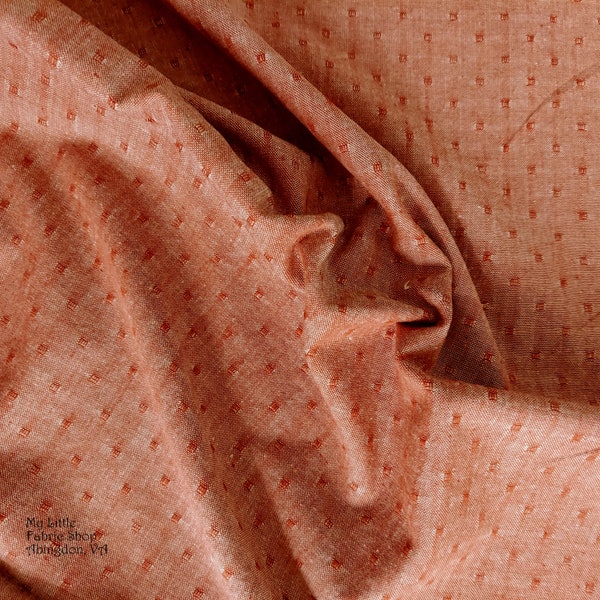 Terra Cotta Spice Woven Elements 747 Diamond Textiles Yarn Dyed Cotton Fabric