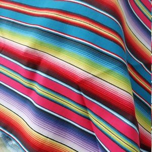 Elizabeth&#39;s Studio Fiesta 263 Blue Serape Style Quilting Cotton Fabric