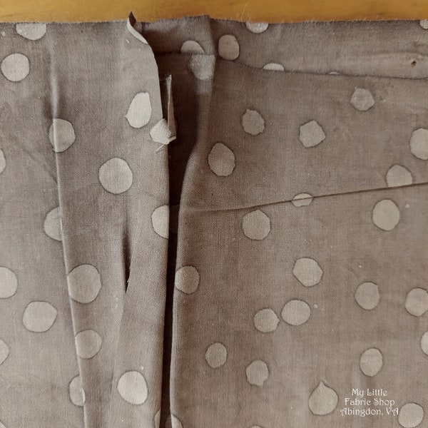 Dapple Dots Aged Muslin in Light Taupe Cotton Fabric by Marcus Fabrics