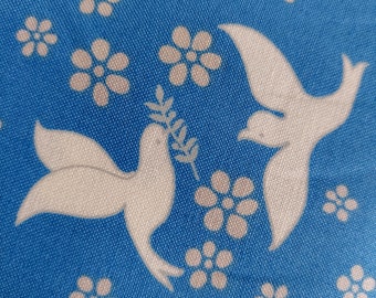 Peace Doves on Sky Blue Inspirations 33429-2 Cotton Fabric by Windham Fabrics