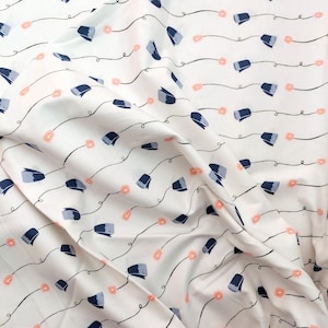 Tea Bags on White by Rae Ritchie Cotton Fabric for Dear Stella