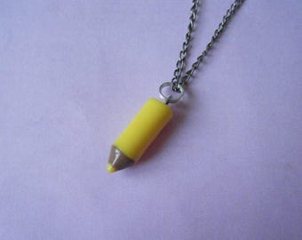 ♥♥♥♥ ♥ ♥ Yellow Pencil pendant