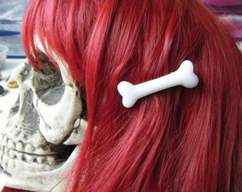 Barrette clip white ♥♥♥♥ bone ♥♥♥♥