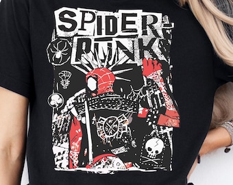 Spider Punk Shirts, Spiderman Sweatshirts, Spider Boy T-Shirts, Spider Girl Tee, Punk Hero Hoodie, Spiderman Across The Spider-Verse Sweater