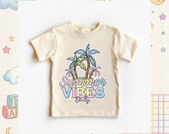 Summer Vibes Family T-Shirt, Kids Mom Dad Matching Shirts, Beach Vacation Outfit, Cute Summer Graphic Tee summer vibes tee, family matching