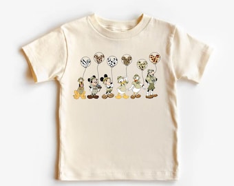 Retro Mickey And Friends Leopard  Balloon Shirt,  Disney Animal  Kingdom Safari Tee, Disney Safari Mode T-Shirt, 2026 Family Trip Sweatshirt