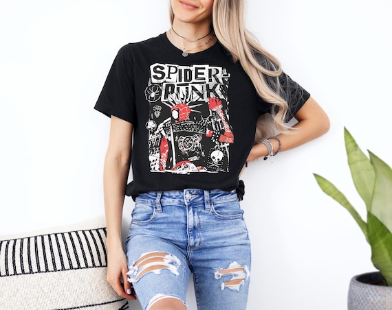 Spider Punk Shirts, Spiderman Sweatshirts, Spider Boy T-Shirts, Spider Girl Tee, Punk Hero Hoodie, Spiderman Across The Spider-Verse Sweater