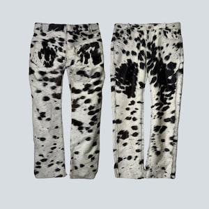 Custom Cowhide Hair-on-Hide Pants: Western Rodeo Style