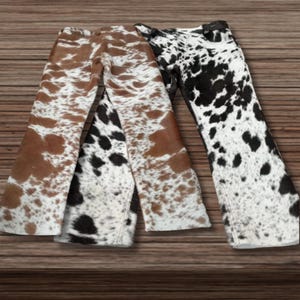Custom Cowhide Hair-on-Hide Pants: Western Rodeo Style