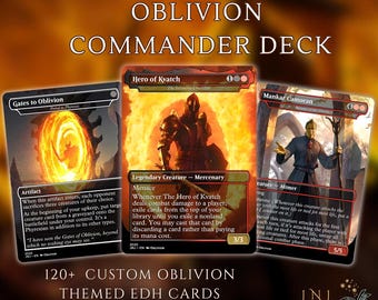 Oblivion Themed Commander Deck Proxies, Rakdos Madness, 100+ Unique Cards, Quality Custom Card Proxy Replicas for Commander EDH