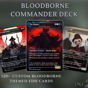 Proxies de deck de Commander com tema Bloodborne, combinação Aristocrata/Artefato, mais de 120 cartas exclusivas, réplicas de proxy de cartas personalizadas de qualidade para Commander EDH