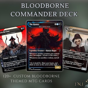 Proxies de deck de commandant sur le thème Bloodborne, combo aristocrate/artefact, plus de 120 cartes uniques, répliques de proxy de cartes personnalisées de qualité pour le commandant EDH