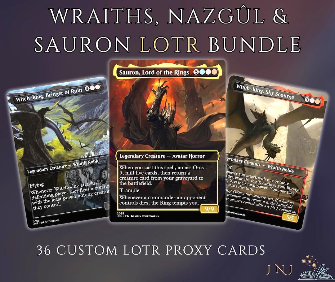mtg lotr wraith cards Witch-king, Sky Scourge (Borderless) (Surge Foil) [The Lord of the Rin  Rook's Games and More put a +1/+1 counter on each Wraith you control nazgul mtg cards Lord of