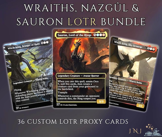 mtg lotr nazgul cards Lord of the INSTANTS and SORCERIES Magic Custom Comman The Lord of the Rings Nazgul (0724) (Showcase Scrolls) 