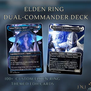Elden Ring Themed Proxy Dual-Commander Deck, Azorius Control/Voltron, 100+ einzigartige Karten.