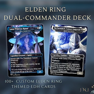 Elden Ring Themed Proxy Dual-Commander Deck, Azorius Control/Voltron, 100+ Unique Cards.