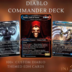 Diablo-thema Commander Deck Proxy's, Demon Tribal/Reanimatie, 105+ unieke kaarten, hoogwaardige aangepaste kaartproxyreplica's voor Commander EDH