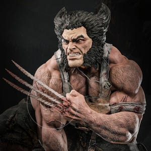 Savage Warrior Marvel Fanart 3D Print | 1/6 Scale Wolf Battle Statue (STL File)