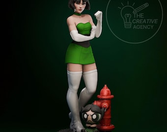 Anime Held Fanart STL Statue | Power Fighter Girl 1/6 Scale (Digitaler Download)