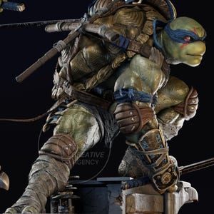Samurai Reptilstaty | 1/6 Skala Dubbel Katana Diorama (3D STL Nedladdning)