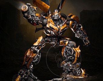 Cyber Mecha Warrior STL Statue | 1/6 Scale, Cannon Arm (3D Print File)