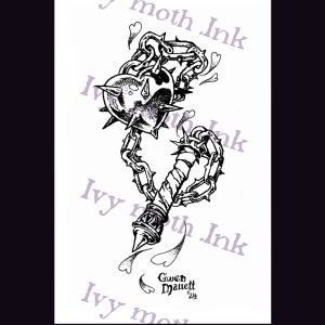 Heart Flail Print