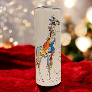Personalized 20oz Slim Stainless Steel Tumbler - Custom Image/Text, Insulated