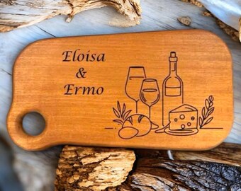 Custom Walnut Charcuterie Board: Personalized Serving Tray (15" x 7.8")