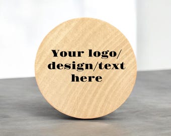 Round Wooden Bottle Opener-Customized for your Business, Favorite Sports team, Wedding Gift, Birthday Gift.