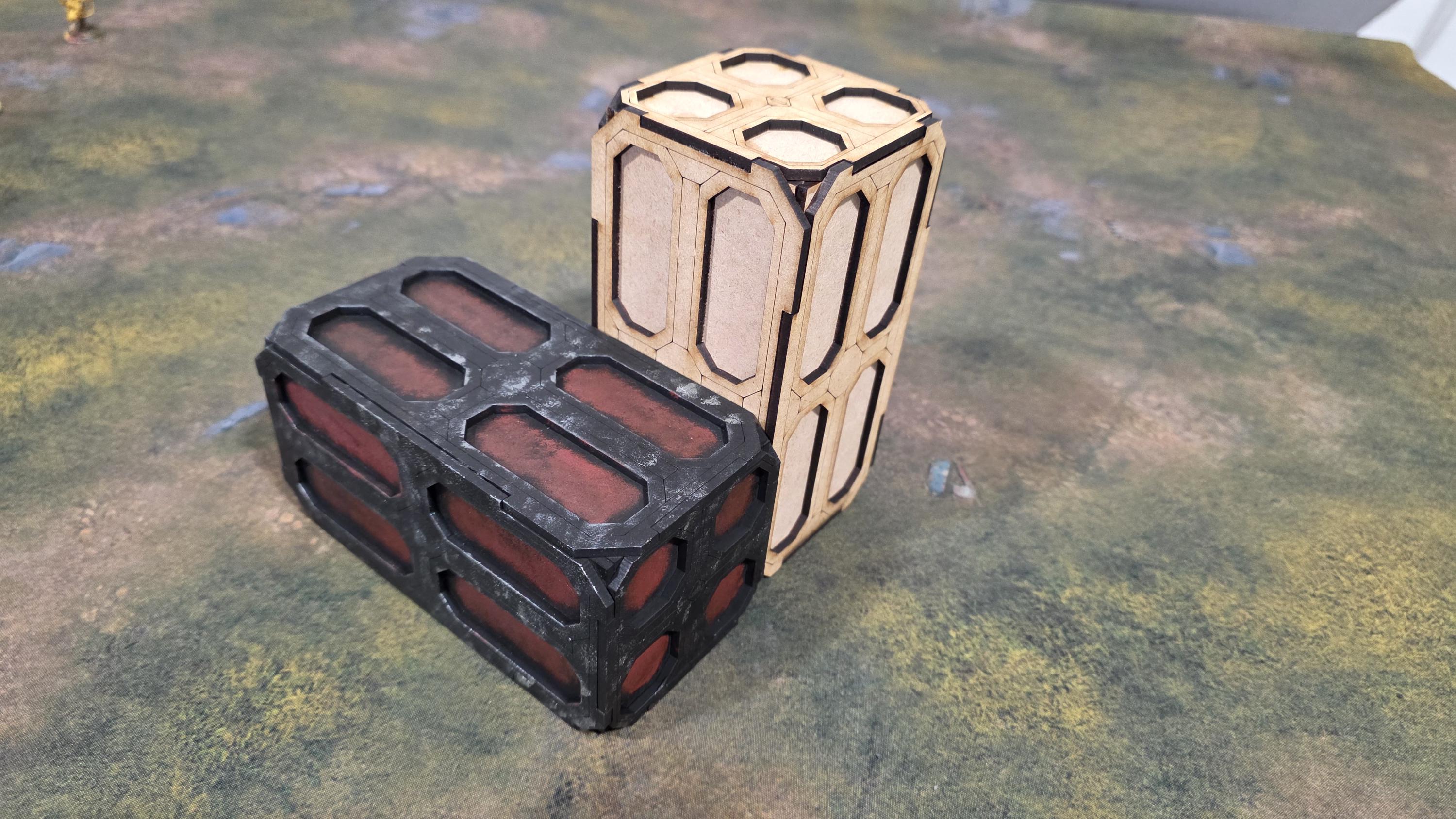 Table Top Terrain, Shipping Containers, Trench Crusade, Infinity, MDF ...
