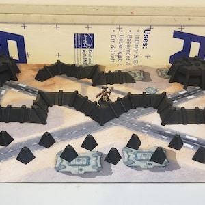 Modular trenches, tank traps, and bunkers, Flames of war, Table Top Terrain, Trench Crusade