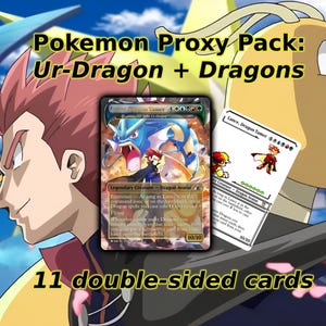 Ur-Dragon et Pokemon Dragons, plus les versions 8 bits ! Jeu de cartes de commandant alternatif, 11 cartes