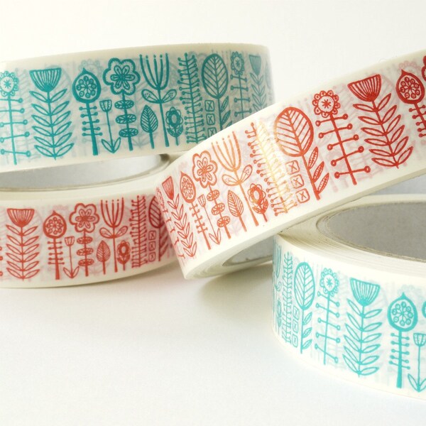 bloomsbury decorative sticky tape in turquoise - SECONDS