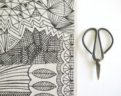 Tangle - screen printed fabric hand screen printed fabric for patchwork, sewing, embroidery & crafting in bright colours/colors