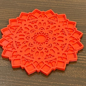 Flower Coaster Set (2 Pack) | Unique Floral Drink Coasters for Home, Office, or Gifts | Elegant Flower  Coasters for Drinks | Eco-Friendly