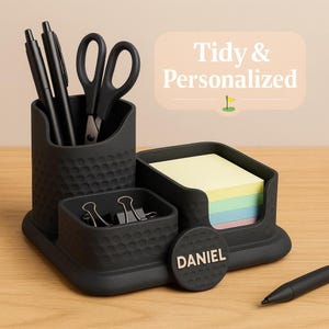 Fairway Tidy™ Personlig Golfbordsorganisatör — Anpassad namnskylt Pennhållare, Poster & Clip Fack Present | Present till Honom | Golfälskare