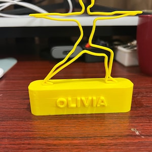 Personalized Yoga Warrior Pose Desk Décor – Custom Name 3D‑Printed Figurine  Stand | Yogi Gift • Instructor Appreciation • Desk Zen Ornament