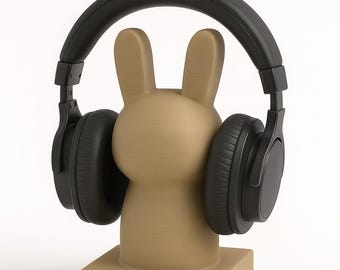 Personalized  Bunny Headphone Stand – Cute Rabbit Headset Holder | Desk Organizer| Custom Name| Kawaii Desk Decor|Gamer Gift | gift for him