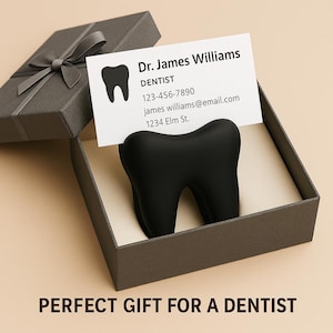 Porte-cartes de visite dentaire - Cadeau unique pour dentiste, décoration de cabinet dentaire, cadeau de remerciement pour dentiste, organisateur de bureau