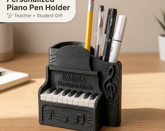 Portalápices de piano personalizado: regalos de piano para profesores y estudiantes, decoración de escritorio para pianistas