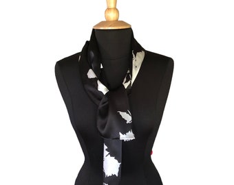 Silk Scarf - Oscar de la Renta Floral Print Charmeuse