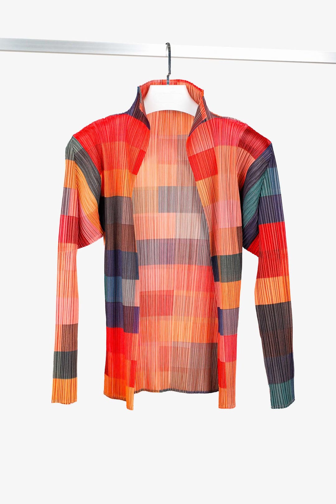 Pleated Please Issey Miyake THICKER Square Pattern Set Tailored Jacket Wide Pants Multicolor 3
