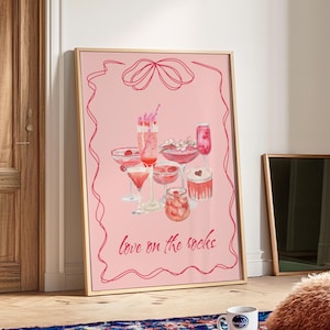 Valentinstag Dekor Valentinstag druckbare Galentines Einladung Valentinstag Dekor Cocktail Zeichen Bar Warenkorb Dekor Galentines Day Valentine Dekor