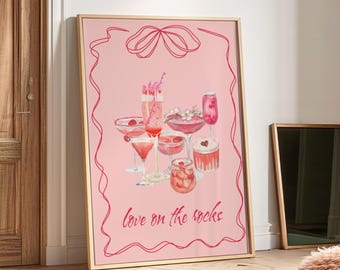 Valentines Day Decor Valentines Printable Galentines Invitation Valentines Decor Cocktail Sign Bar Cart Decor Galentines Day Valentine Decor