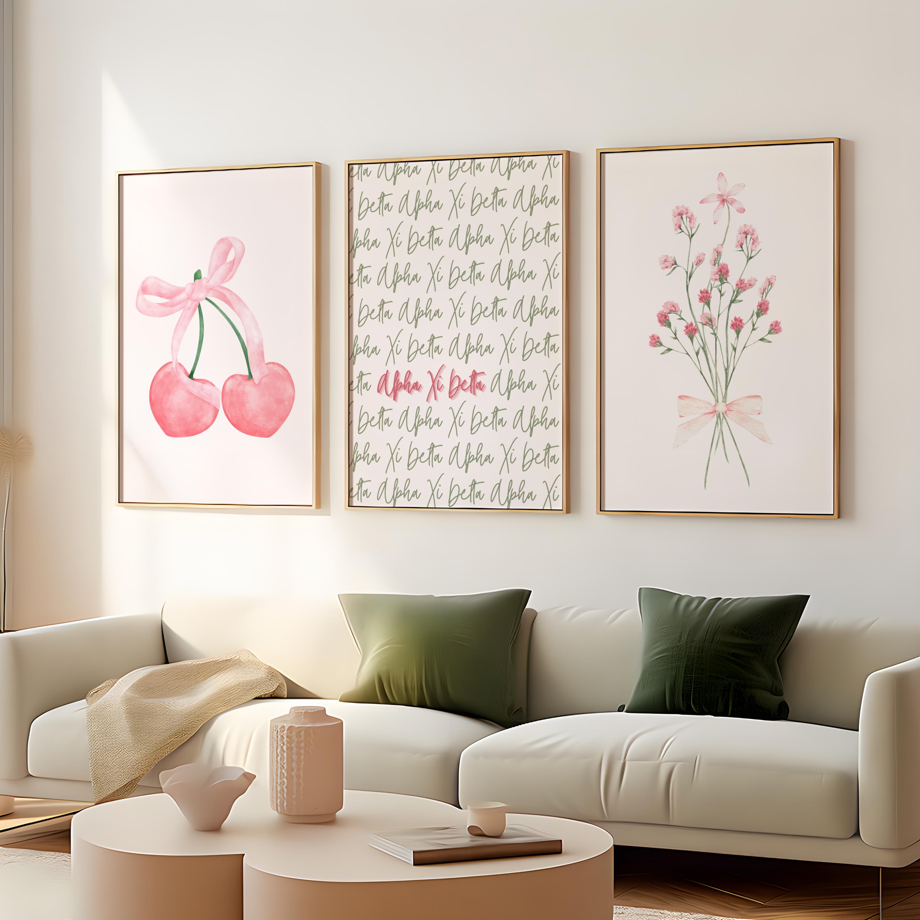 CUSTOM Sorority Merch College Apartment Decor Dorm Decor For College Girls Wall Art Greek Letters Big Sis Fraternity Coquette Room Decor