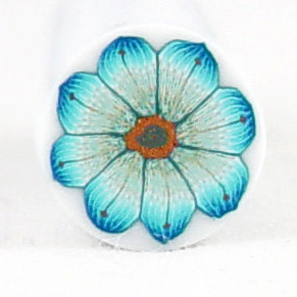 SALE... FLOWER Polymer Clay Cane Blue 122 ... last one