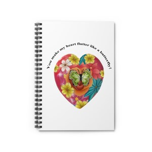 Spiral Notebook - Ruled Line Butterfly Purple (butterfly-12)