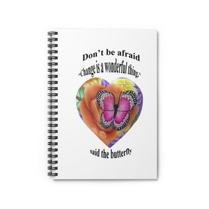 Spiral Notebook - Ruled Line Butterfly Purple (butterfly-11)