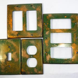 4 Resin GLITTER Electrical Switch COVER Outlet Dimmer Purple Gold Bronze (1016elec)